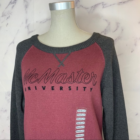 McMaster University | Maroon & Grey Sweater - Picture 2 of 9